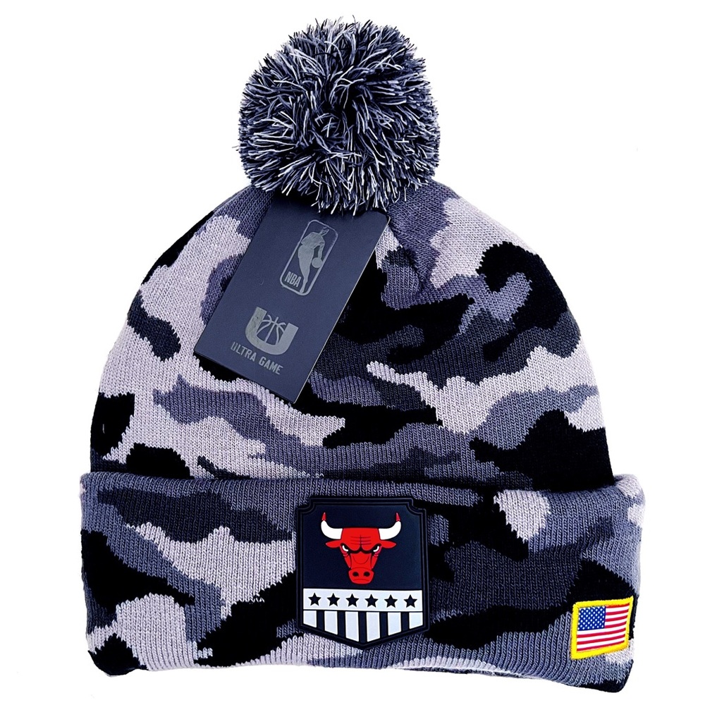 Chicago Bulls Camo Hat Beanie NBA Mens Womens NBA Camo Salute to Service Gift